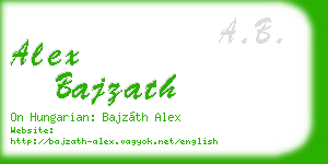 alex bajzath business card